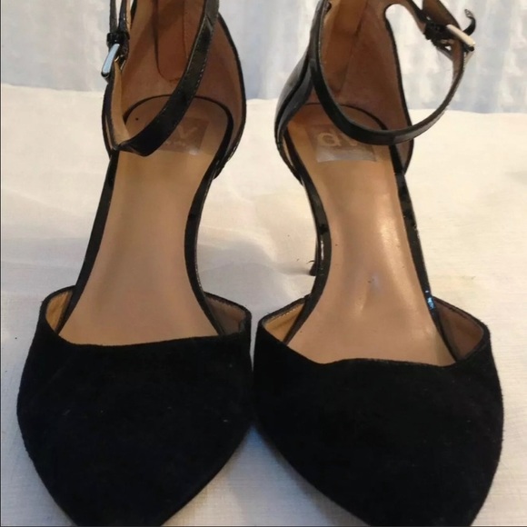 Dolce Vita Black Pointed Toe Zipper 3" Heel Suede - Picture 3 of 6